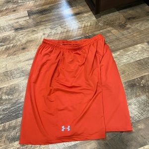 Under Armour Athletic Shorts. XL. Orange.
